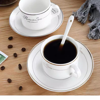 Set de cești de cafea și farfurioare din ceramică, design creativ minimalist pentru ceaiul de după-amiază