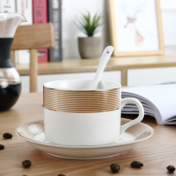 Set de cești de cafea și farfurioare din ceramică, design creativ minimalist pentru ceaiul de după-amiază