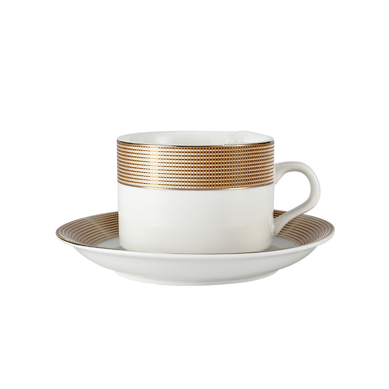 Set de cești de cafea și farfurioare din ceramică, design creativ minimalist pentru ceaiul de după-amiază