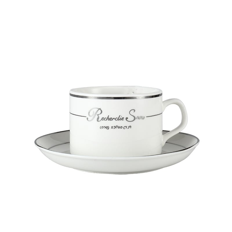 Set de cești de cafea și farfurioare din ceramică, design creativ minimalist pentru ceaiul de după-amiază