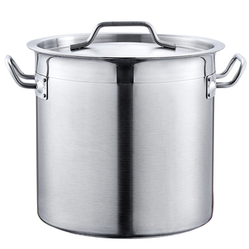 Oală de supă din oțel inoxidabil, rotundă, pentru ceai cu perle, capacitate mare 2,1–3 L, izolată, compatibilă cu plită cu inducție
