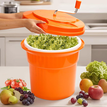 Recipient de deshidratare pentru legume și fructe, capac mare, 12L sau 25L, acționat manual