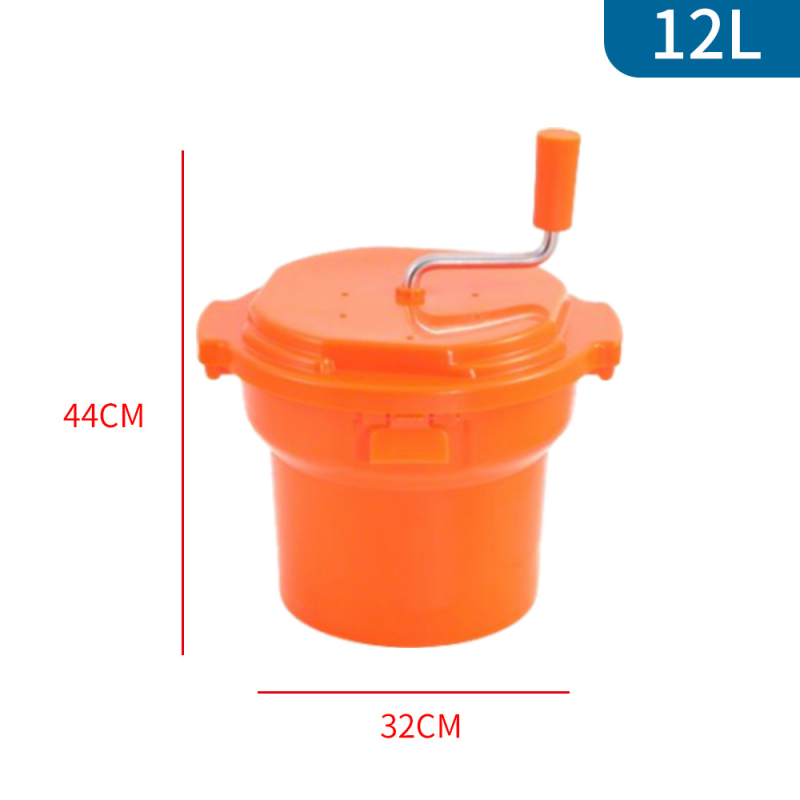 Recipient de deshidratare pentru legume și fructe, capac mare, 12L sau 25L, acționat manual