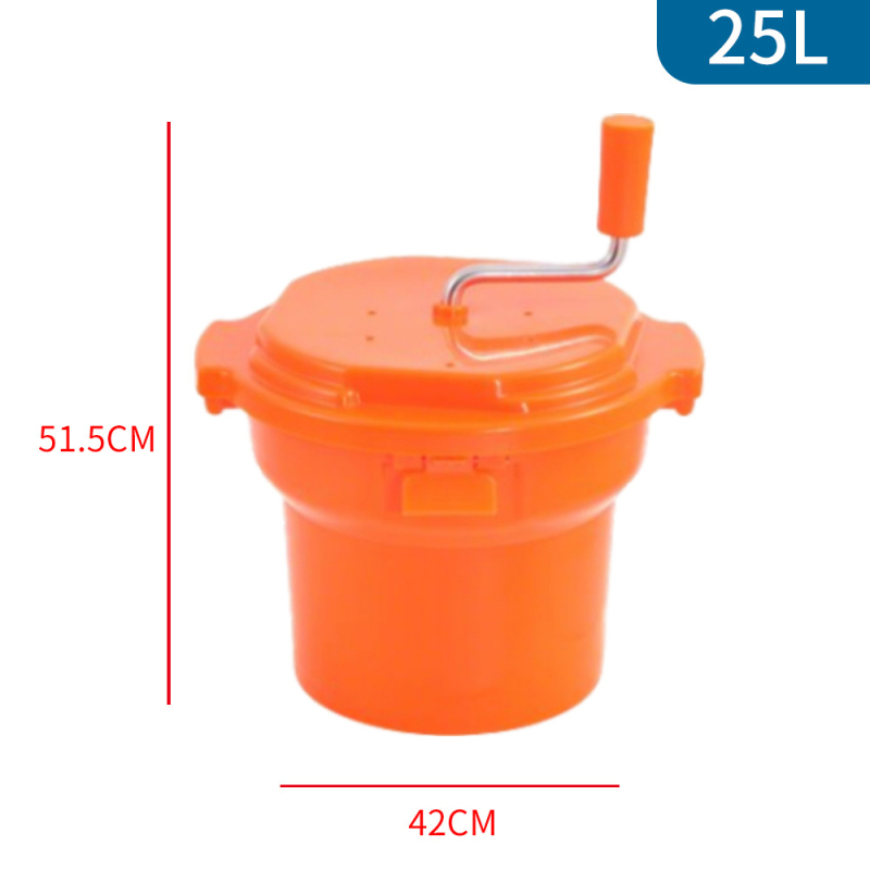 Recipient de deshidratare pentru legume și fructe, capac mare, 12L sau 25L, acționat manual