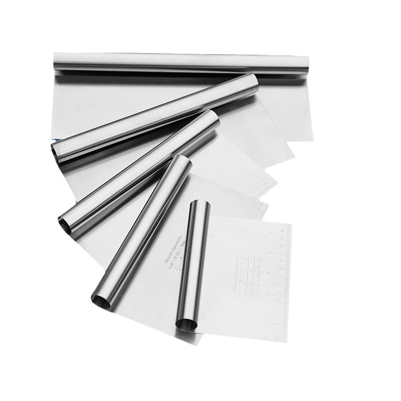 Nine Likes spatulă din oțel inoxidabil pentru cremă de tort, set cu cinci dimensiuni pentru aluat