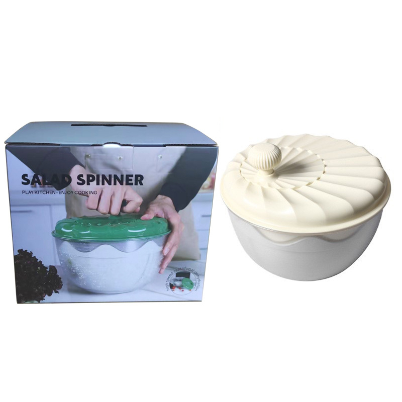 Dehidrator manual pentru salate și legume, cu coș de scurgere