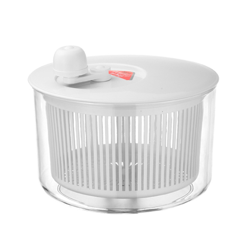 Spinner manual de salată cu coș de strecurare pentru spălarea și uscarea legumelor, fructelor și a peștelui
