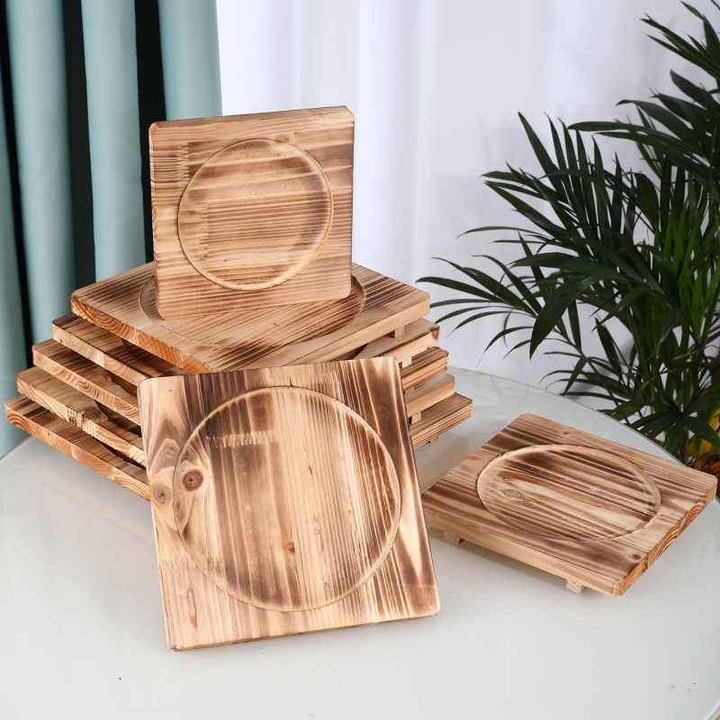 Placă din lemn rezistentă la căldură cu izolație, pentru grătar, cuptor și vase