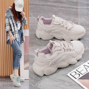 2026 proljeće Ženske tenisice u korejskom stilu, Dad Shoes sa debelim potplatom, sportske casual tenisice za trčanje, model F033