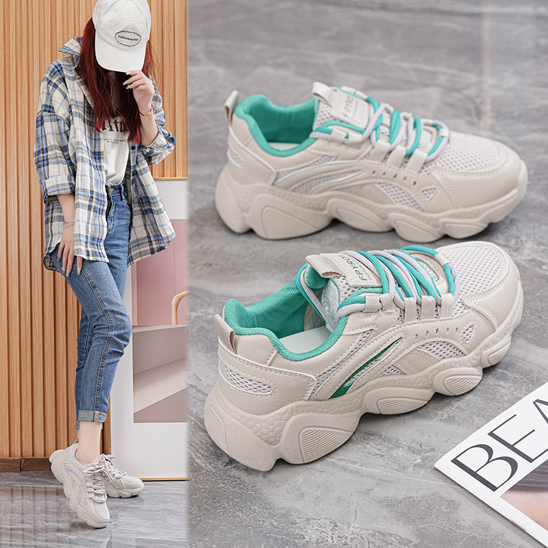 2026 proljeće Ženske tenisice u korejskom stilu, Dad Shoes sa debelim potplatom, sportske casual tenisice za trčanje, model F033