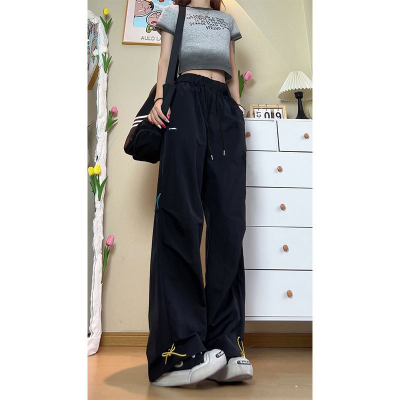 Ženske proljetne casual hlače s UV zaštitom, brzo se suše, vezanje u struku, cargo stil, mršavljenje HK9631