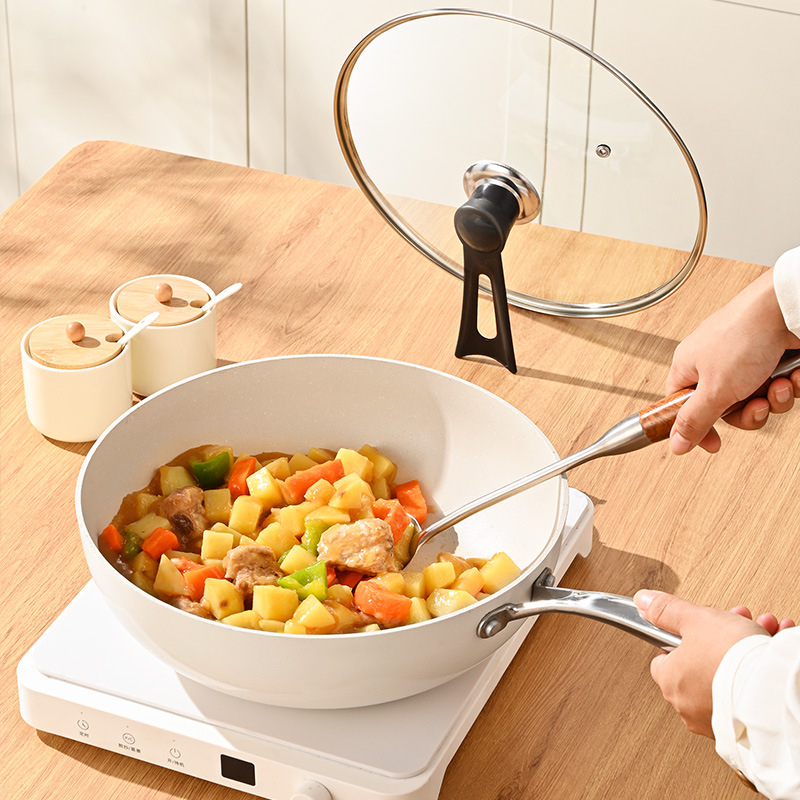 Capac din sticlă temperată pentru oală, rezistent la temperaturi înalte, universal, diametru 32 cm, pentru vase de gătit, de calitate alimentară, îngroșat