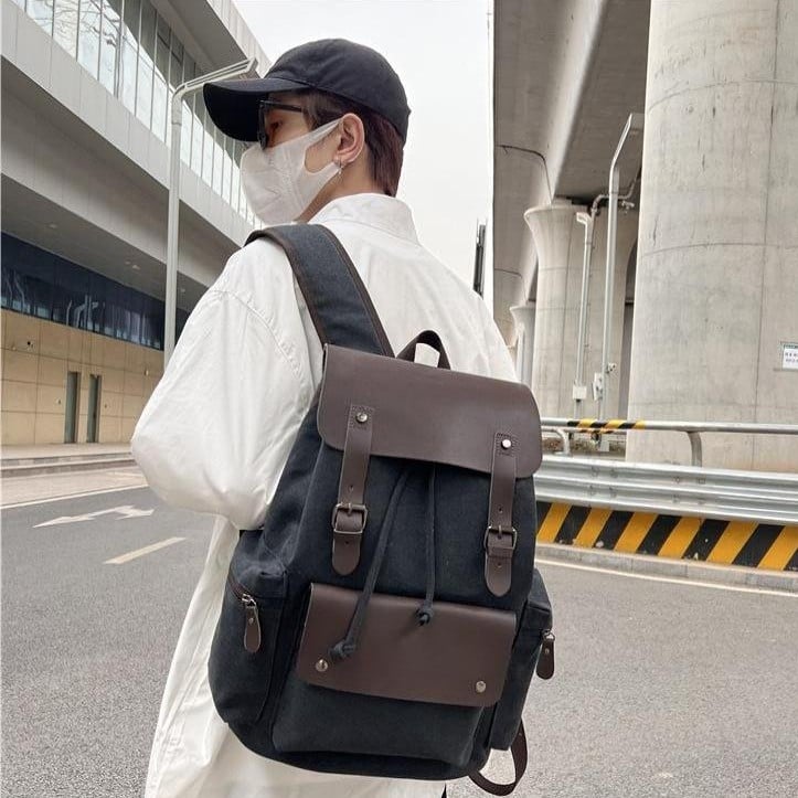 Platneni ruksak za laptop 15 inča, casual, otporan na habanje, velika kapaciteta 20–35 L