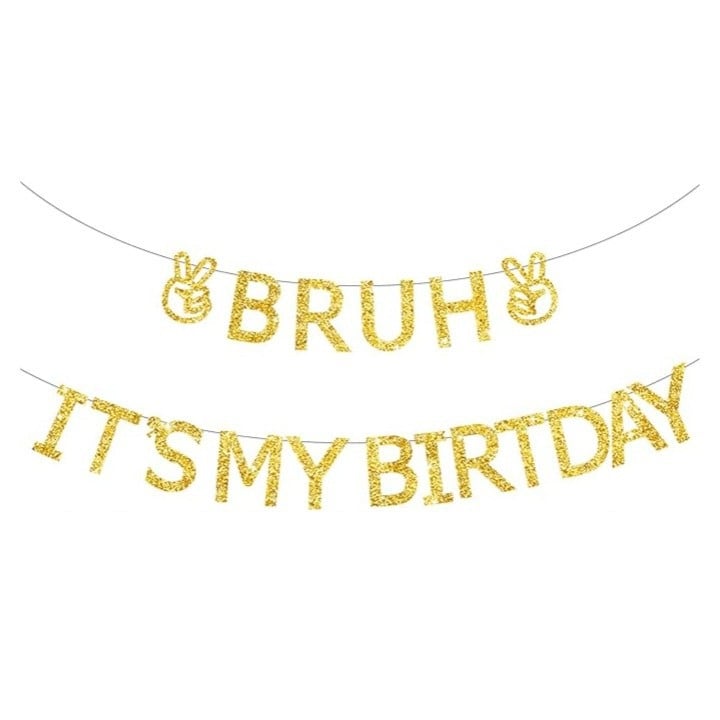 Banner cu litere aurii pentru decor de petrecere