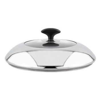Capac de oală rotund universal din oțel inoxidabil, pentru oale cu fund plat, 16–40 cm