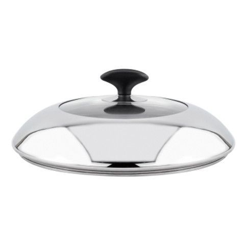 Capac de oală rotund universal din oțel inoxidabil, pentru oale cu fund plat, 16–40 cm
