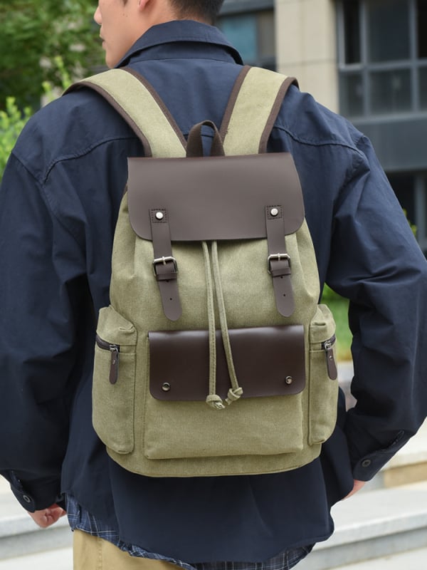 Unisex platneni ruksak za 15-inčni prijenosnik, svakodnevna upotreba i putovanja