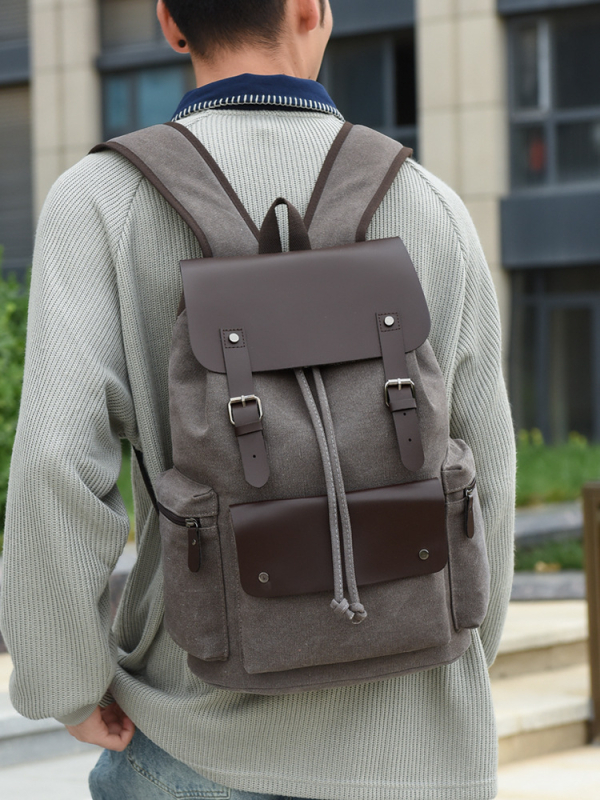 Unisex platneni ruksak za 15-inčni prijenosnik, svakodnevna upotreba i putovanja