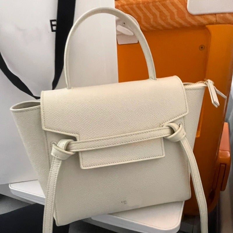 Ženska crossbody torba inspirirana Arc de Triomphe, lažno koža s lychee teksturom, nano veličina, Catfish Bun stil