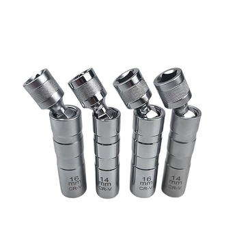 Soclu magnetic universal pentru bujii, 14 mm și 16 mm, cu 12 unghiuri, pentru motociclete și mașini, unealtă de demontare a bujiilor