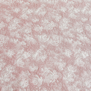 Jacquard roz Ice Silk cooling mat, set de trei piese cu fustă de pat, stil lux francez