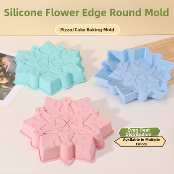 Silikónová forma na tortu so vianočnou snehovou vločkou, plech na pečenie, DIY forma na domáce mousse, prispôsobiteľná
