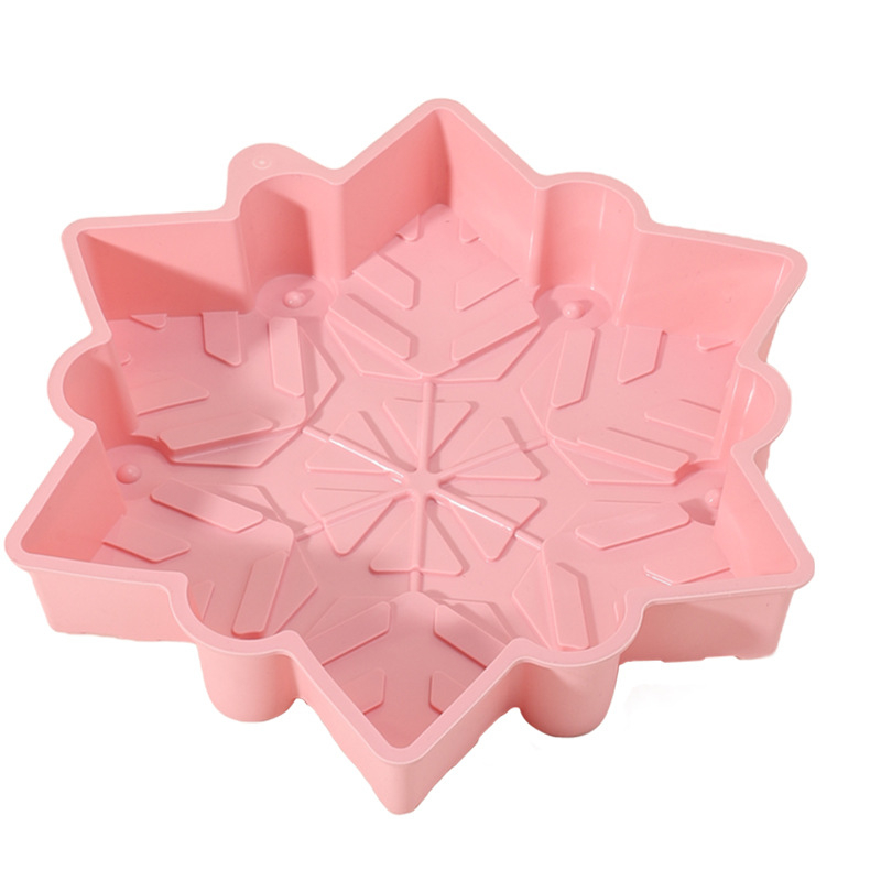 Formă de silicon pentru tort cu fulg de zăpadă de Crăciun, tavă de copt, matriță DIY pentru mousse de casă, personalizabilă
