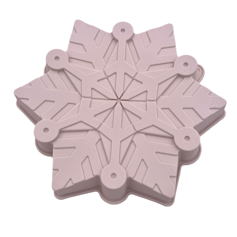 Formă de silicon pentru tort cu fulg de zăpadă de Crăciun, tavă de copt, matriță DIY pentru mousse de casă, personalizabilă