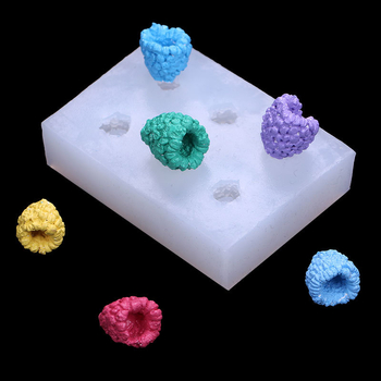 Formă de silicon 3D pentru fructe – cireș și zmeură, pentru cofetărie, decor de tort, ciocolată și lumânări parfumate