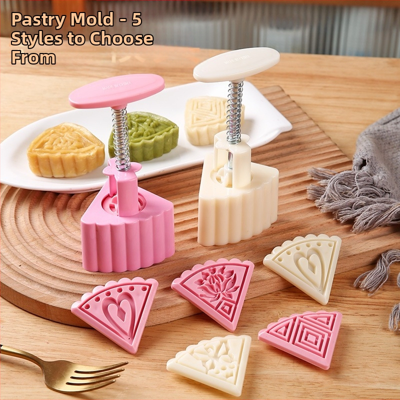 Formička na Mooncake s květinovým vzorom, Mid-Autumn festival, pasta z mung fazule, ručné lisovanie, domáce pečenie