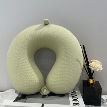 Perne în formă U din memory foam cu revenire lentă, pernă pentru somn de amiază, suport cervical, pernă de călătorie portabilă pentru gât