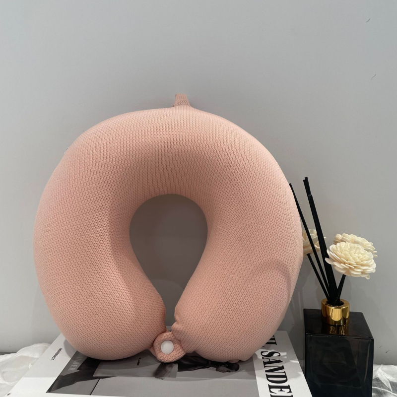 Perne în formă U din memory foam cu revenire lentă, pernă pentru somn de amiază, suport cervical, pernă de călătorie portabilă pentru gât