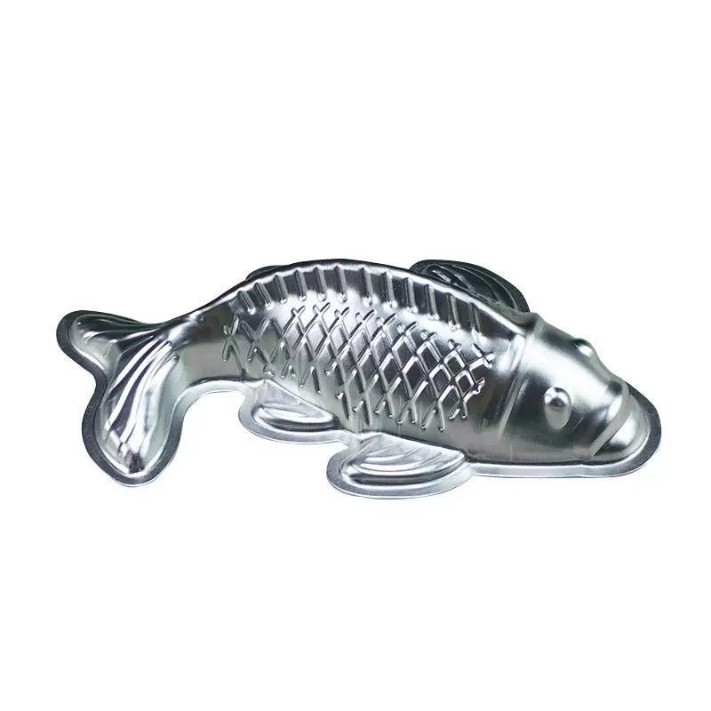 Formă din aluminiu în formă de pește pentru prăjituri de orez, jeleuri și chifle la abur