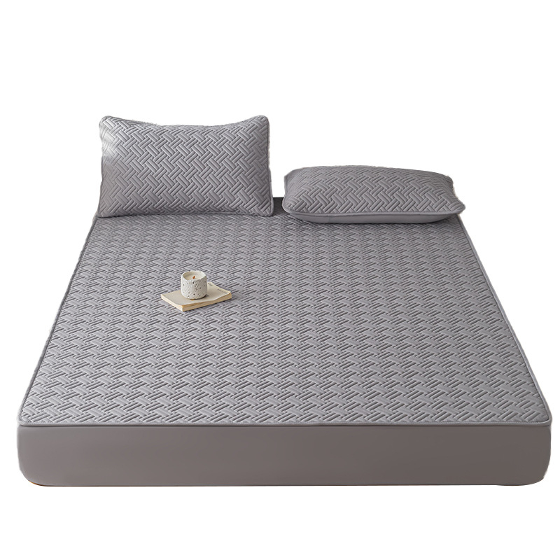 Husă de pat quilted din bumbac, protecție pentru saltea din bumbac spălat, acoperire completă, pentru toate sezoanele