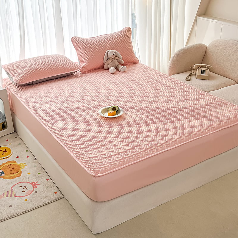 Husă de pat quilted din bumbac, protecție pentru saltea din bumbac spălat, acoperire completă, pentru toate sezoanele