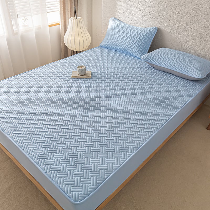 Husă de pat quilted din bumbac, protecție pentru saltea din bumbac spălat, acoperire completă, pentru toate sezoanele