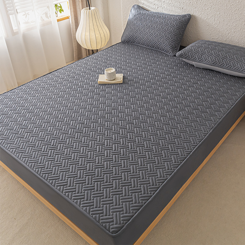 Husă de pat quilted din bumbac, protecție pentru saltea din bumbac spălat, acoperire completă, pentru toate sezoanele