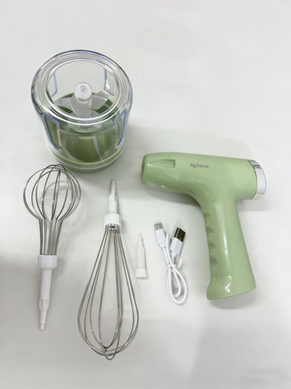 Mixer electric de bucătărie trei în unu: tel pentru ouă, râșniță de usturoi, procesor de alimente, bătător de smântână, râșniță de carne și aparat multifuncțional pentru prăjituri