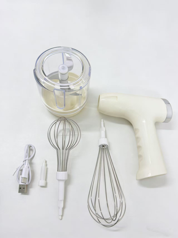 Mixer electric de bucătărie trei în unu: tel pentru ouă, râșniță de usturoi, procesor de alimente, bătător de smântână, râșniță de carne și aparat multifuncțional pentru prăjituri