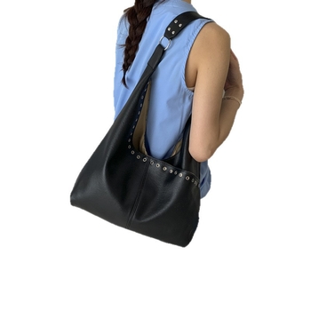 Τσάντα Tote με μαλακό δέρμα και μεταλλικά studs, κορεατικού στυλ, μεγάλη χωρητικότητα, γυναικεία καθημερινή τσάντα ώμου