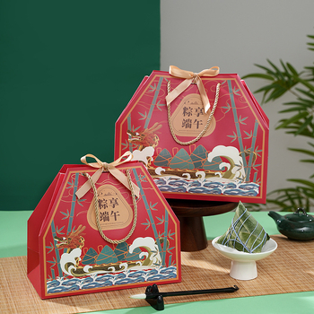 Genți Dragon Boat Festival în stoc, cutii cadou, ambalaj premium pentru rice dumplings, cutii goale de cadouri en gros