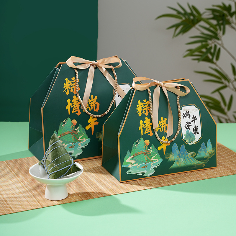 Genți Dragon Boat Festival în stoc, cutii cadou, ambalaj premium pentru rice dumplings, cutii goale de cadouri en gros