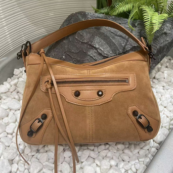 Τσάντα Moto από γνήσιο δέρμα, unisex, με καρφιά, για ώμο ή crossbody, τσάντα χειρός για καθημερινή χρήση