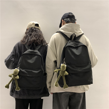 Uniszex iskolai hátizsák Koreai Harajuku Ulzzang stílusban, nagy kapacitású 36-55 L, nylon anyag, légáteresztő poliészter bélés, görbült vállpántok, utcai divat, egyszínű