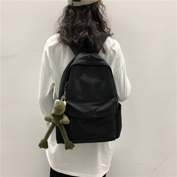 Uniszex iskolai hátizsák Koreai Harajuku Ulzzang stílusban, nagy kapacitású 36-55 L, nylon anyag, légáteresztő poliészter bélés, görbült vállpántok, utcai divat, egyszínű