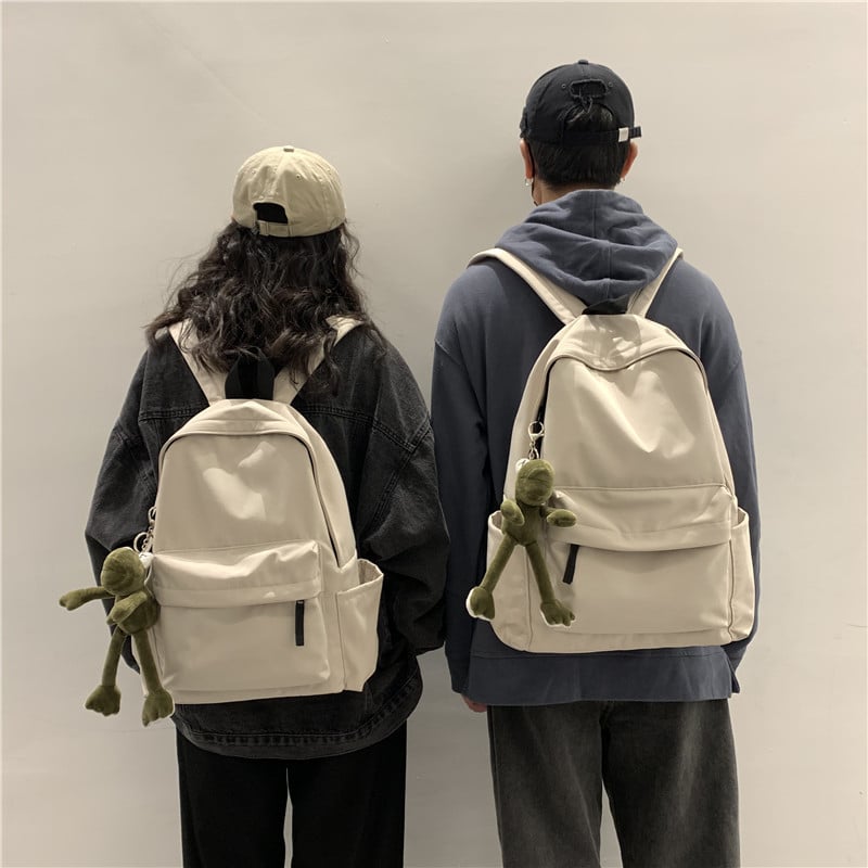 Uniszex iskolai hátizsák Koreai Harajuku Ulzzang stílusban, nagy kapacitású 36-55 L, nylon anyag, légáteresztő poliészter bélés, görbült vállpántok, utcai divat, egyszínű