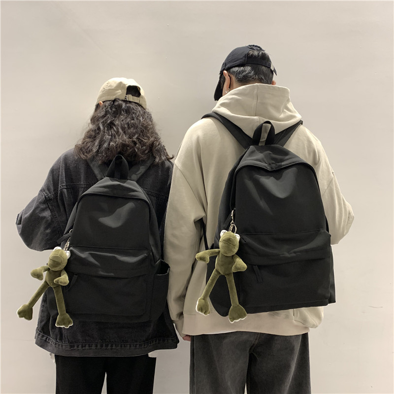 Uniszex iskolai hátizsák Koreai Harajuku Ulzzang stílusban, nagy kapacitású 36-55 L, nylon anyag, légáteresztő poliészter bélés, görbült vállpántok, utcai divat, egyszínű