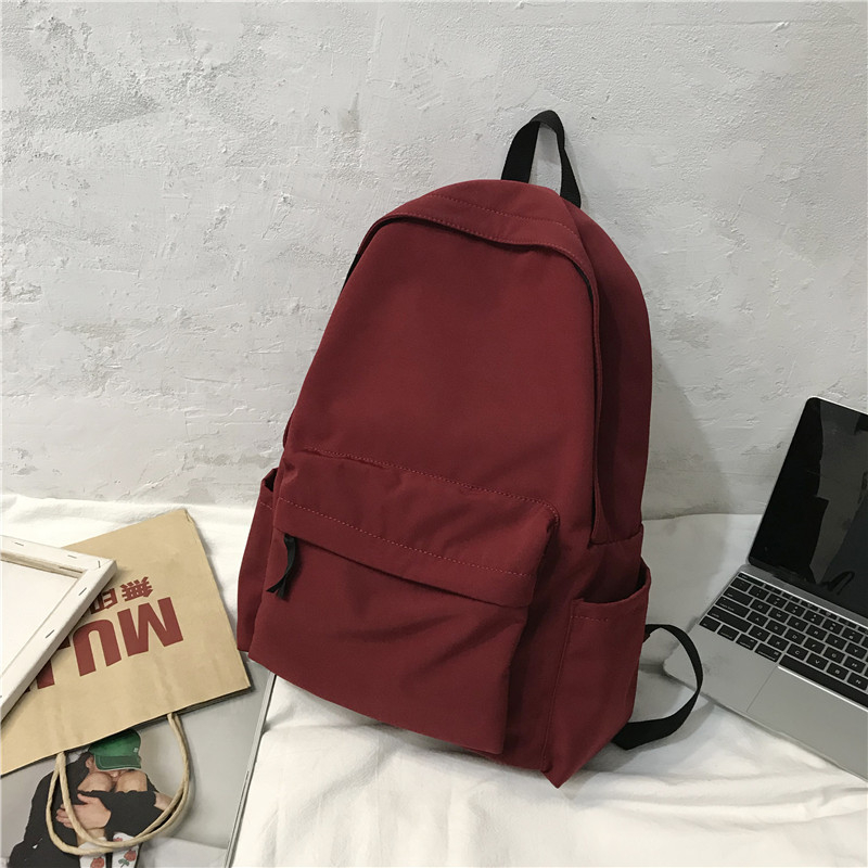 Uniszex iskolai hátizsák Koreai Harajuku Ulzzang stílusban, nagy kapacitású 36-55 L, nylon anyag, légáteresztő poliészter bélés, görbült vállpántok, utcai divat, egyszínű