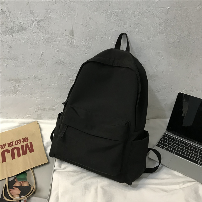 Uniszex iskolai hátizsák Koreai Harajuku Ulzzang stílusban, nagy kapacitású 36-55 L, nylon anyag, légáteresztő poliészter bélés, görbült vállpántok, utcai divat, egyszínű