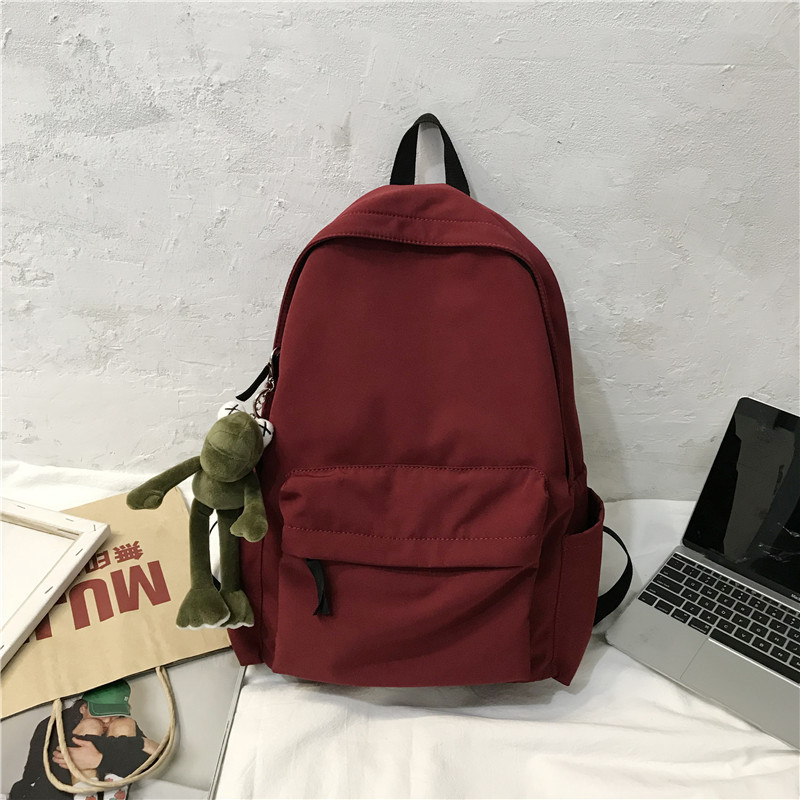 Uniszex iskolai hátizsák Koreai Harajuku Ulzzang stílusban, nagy kapacitású 36-55 L, nylon anyag, légáteresztő poliészter bélés, görbült vállpántok, utcai divat, egyszínű
